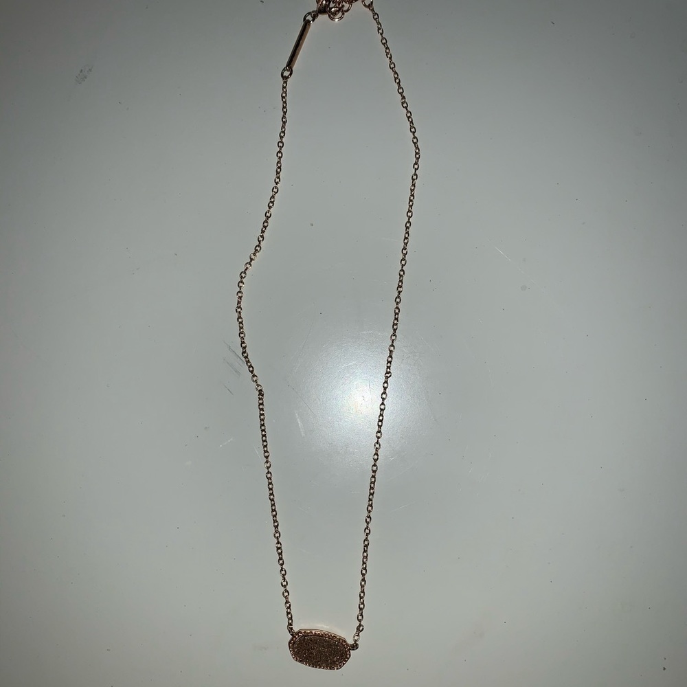 Kendra Scott Rose Gold Drusy Necklace